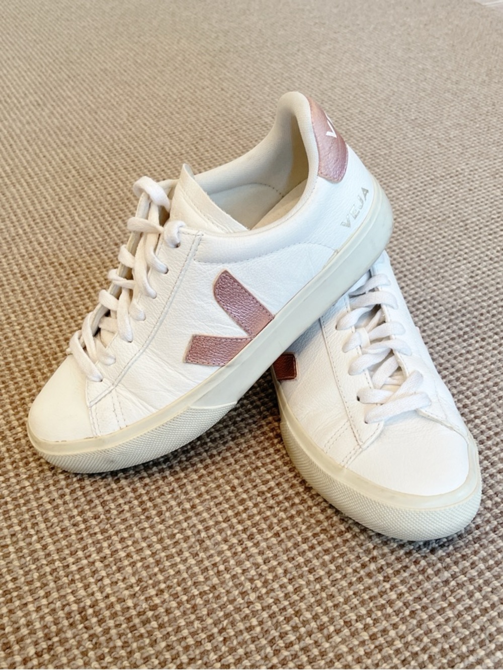 VEJA CAMPO WOMEN'S SNEAKER SHOES EXTRA WHITE/NACRE SIZE 38 EU $175 size 7